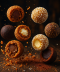 Hannah’s Kitchen Catering Cork – Bite sized Lemon & Coconut Cheesecake balls with soft cheese centre, Chocolate Brownie balls with soft chocolate ganache centre coated in cocoa powder, Caramelised Biscuit Cheesecake balls rolled in biscuit crumb, and Carrot Cake balls filled with soft icing centre