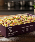 Classic creamy coleslaw with shredded cabbage, carrot, and red cabbage in Hannah’s Kitchen catering tray – fresh side dish Cork catering