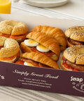 New Yorker breakfast platter with croissants, bagels, smoked salmon, sausage and ham from Hannah’s Kitchen Cork.