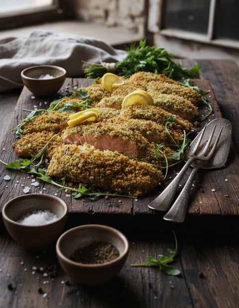 Pesto baked salmon darne with lemon and breadcrumbs – Hannah’s Kitchen Cork